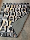 Quilt Various Black And White Christmas Tree Quilt - 48  X 57  Hand Quilted