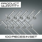 100pcs Large Flange Aluminum Pop Rivets 3 16  X 3 4  Big Head Steel Mandrel D   