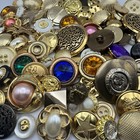   100 Best Premium Mixed Lot All Kinds Of Gold   Antique Gold Buttons All Sizes