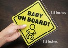 Reflective Magnetic Car Sign For Bumper - 5 5  X 5 5  Baby In Car Safety Sticker