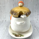Vintage Sears Merry Mushroom Soup Tureen W  Ladle And Serving Tray
