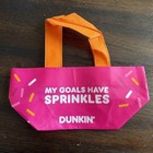 Dunkin Mini Tote Bag Pink Limited Edition Rare Dunkin Donuts Coffee Promo 