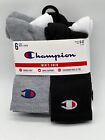 New 6 Pairs Champion Mens Crew  Socks  Size 6-12 Arch Support Cushioned