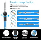 Electric Soldering Iron Gun Kit Set Adjustable Temperature Welding Tool 60w 220v