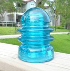 Nice Blue Aqua Cd 205 Hemingray Glass Insulator  l 