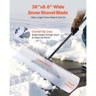 Uimoso Snow Shovel 36  Blade Ergonomic Handle Detachable Snow Removal Pusher