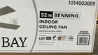 Hampton Bay Benning 52 In  Brushed Nickel Downrod Ceiling Fan Adjust Led remote