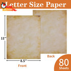 80 Sheets Vintage Paper  8 5  X 11  Antique Stationary Paper For Writing  Letter