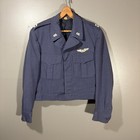Vintage 1950s Korean War Us Air Force Captain Pilot Blue Ike Uniform Jacket 40l