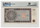 Czechoslovakia Banknote 1000 Korun 1945  Serie D Pmg Grade Vf 25 Very Fine