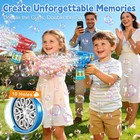 Zerhunt Lightweight Automatic Bubble Gun  2 Pack Bubble Blaster For Kids 4-8 Wit