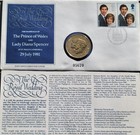 The Royal Wedding Crown Coin First Day Cover 1981 Coin   Stamps
