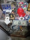 Antique Vintage Grandpa s Junk Drawer Lot  Watches  Coins Stamps   More