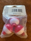 Package Of 3 Smi 1  Red   White Snap On Round Fishing Floats Bobbers