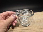 Vintage Style Crystal Clear Depression Glass 4pc Measuring Cup Set