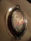 Antique Vintage Silver Plate With Handle Serving Dish 