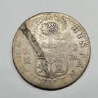 1845 Costa Rica Female Head Counterstamp Over 1800 Spanish Silver 2 Reales  v519