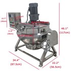 200l Tilting Jacketed Kettle 52 83gal Jacketed Cooker For Food Processing 220v