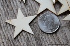 50 Qty Small 1-1 2  Inch Star Wood 1 5 Crafts Wooden Flag Making Decor Diy