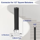Baluster Swivel Connectors 10 Pcs Screws 1 2 Inch Square Staircase Hardware