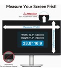 23 8    Privacy Screen Filter 2-pack Anti Glare Blue Light For 16 9 Monitor Shield