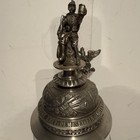 Antique 19th Century German Regimental Beer Stein Pewter Lid Hand Painted