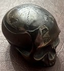 Antique Solid Sterling Silver Skull Memento Relic Figurine Statue 267 Grams Rare