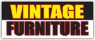 Vintage Furniture Advertising Banner Vinyl Sign Antique Rare Albums Tableware