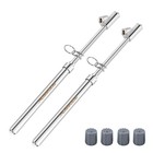 Dual Head Tire Pressure Gauge heavy Duty Tire Pressure Gauge 2 Pack Silver
