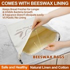 2 Pack Sourdough Beeswax Bread Bags For Homemade Bread Storage With Lining  Cott