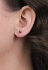 14k Yellow Gold Natural Black Diamond  34 Carats Total 1 8  Studs