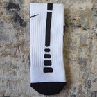 3 Pairs Original Nike Elite Socks Crew Size Large White black Classic Basketball