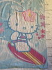 Vtg Hello Kitty Sanrio Surfer Tropical Board Pool Beach Towel Lightweight