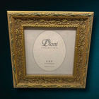 Vintage Dioni Collection 5x5 Gold Green Ornate Gilt Picture Frame Usa Nos