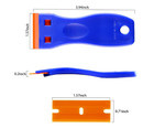 Plastic Razor Blade Scraper 4 Pcs And 120 Pcs Blades  Remove Label Decal Tool 