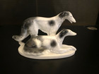 Vintage Ceramic porcelain Borzoi Russian Wolfhound Dogs Figurine