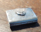 Vintage Antique Napier Sterling Silver Book Form Pill Box W  Tulip Design