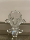 Fleur De Lis Glass Match Safe New Orleans Antique Vintage Pressed Holder Tobacco