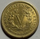 1883 Racketeer    gold    Liberty V Nickel     Circulated      Great History