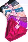 Women s Briefs 3 6 12 Bikini High Cut Panties Undies Satin Silky Cool Lot 3121