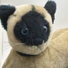 Dakin Vintage Siamese Cat Stuffed Plush Laying Down Blue Eyes 1973