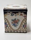 Vintage Floral Pattern Tin Box Multicolor Designed By Daher Made In England