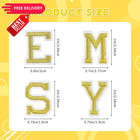 Txsn 130pcs Iron On Letters Patches  1inch Small Embroidered 1 Inch  Gold