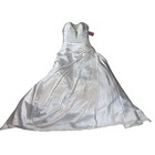 Maggie Sottero Wedding Dress Women 14 White Beaded Satin Strapless Ad3300