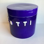 A  Agneta Livijn Stockholm Biscotti Canister Jar Pottery Cobalt Blue White Xl