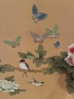 Asian 4-panel Blossoms   Birds In A Tree Hand Painted Screen Hang Divider 70 In 