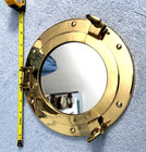 Nautical 9 Inch Brass Wall Porthole Ship Window Mirror Inspired Boat Porthole