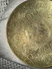 Vintage Chinese Solid Brass Bowl - Hand Engraved Design With Dragons - Asian