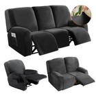 1 2 3 Seater Elastic Recliner Chair Covers Armchair Sofa Loveseat Slipcover Us