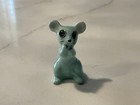 Vintage Miniature Bone China Teal Green Mouse Japan